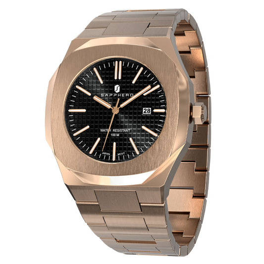 Sapphero Watch 100M Waterproof Stainless Steel Quartz Movement