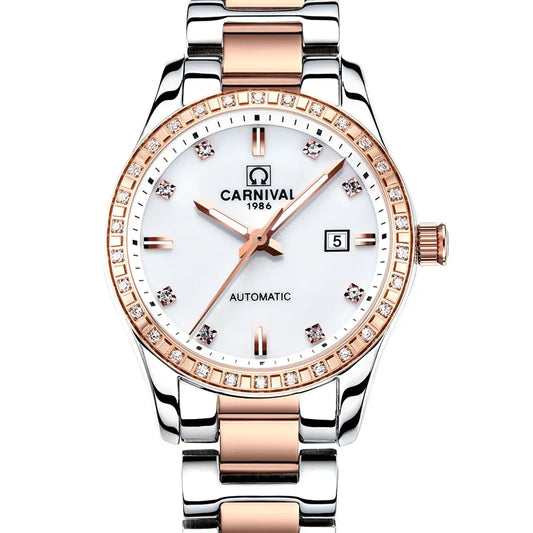 Carnival  Women's Watch Automatic Luminous Display with Date Waterproof
