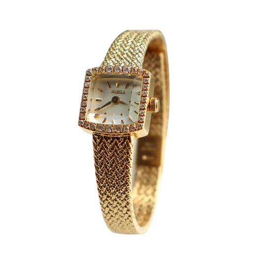 Babila Mini-square Diamond-encrusted Quartz Fashion Watch