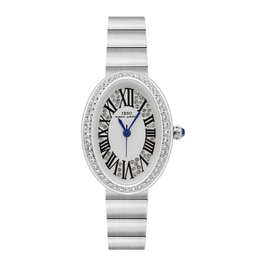 Ibso Luxury Women Quartz Watch Stainless Steel Strap 3ATM Waterproof