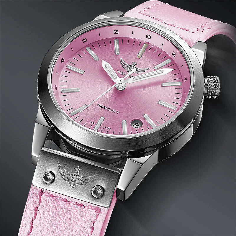Yelang Ladies Watch 36mm Quartz Luminous 100M Waterproof Sapphire Glass with Date
