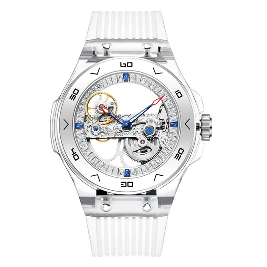 Hanboro Watch 41.5mm Ladies Automatic and Waterproof Transparent Acrylic Case