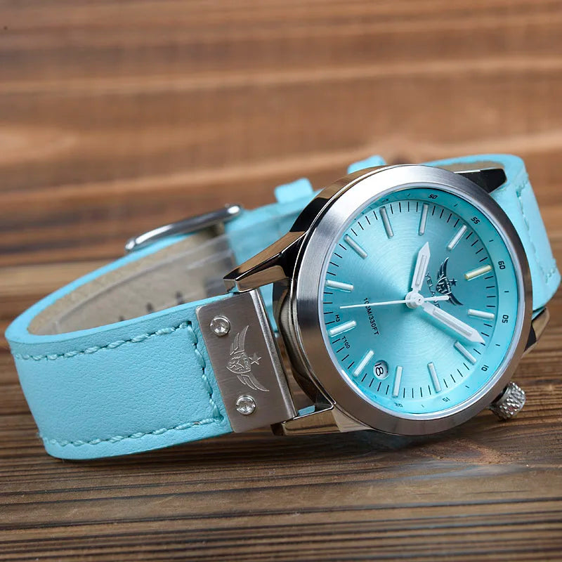 Yelang Ladies Watch 36mm Quartz Luminous 100M Waterproof Sapphire Glass with Date