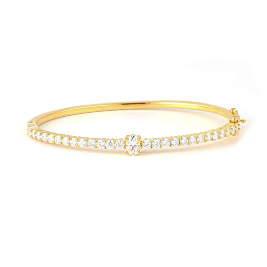 TBCYD 2Round Oval Moissanite Bangle