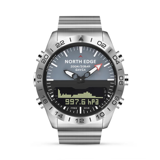 North Edge Sports Digital watch Steel Waterproof 200m Altimeter Compass