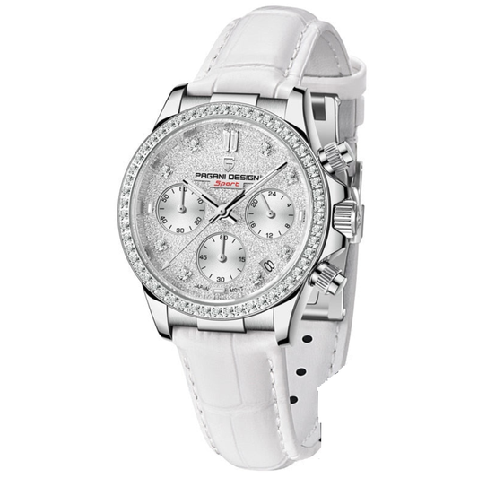 Pagani Design Chronograph Date Genuine Leather Quartz Watch