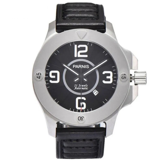 Parnis 47mm Mechanical Watch Miyota 821A Movement Sapphire Glass Luminous