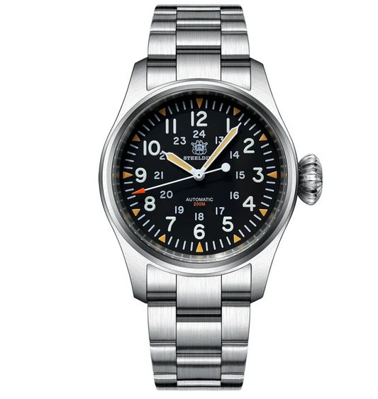 Steeldive SD1928H Pilot Sapphire Crystal NH35 Movement 20Bar Waterproof Swiss Super Luminous