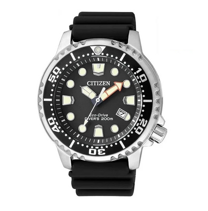 Citizen Sports Diving Watch Silicone Glass with Luminous Display Quartz