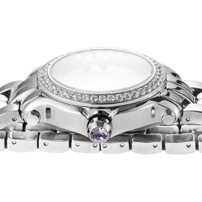 Princess Butterfly 腕表，漂浮水钻、水晶不锈钢表带