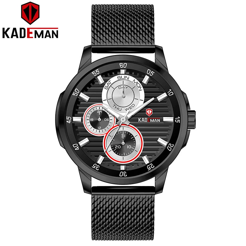 KADEMAN Luxury Brand Men Sport Watch Waterproof LED