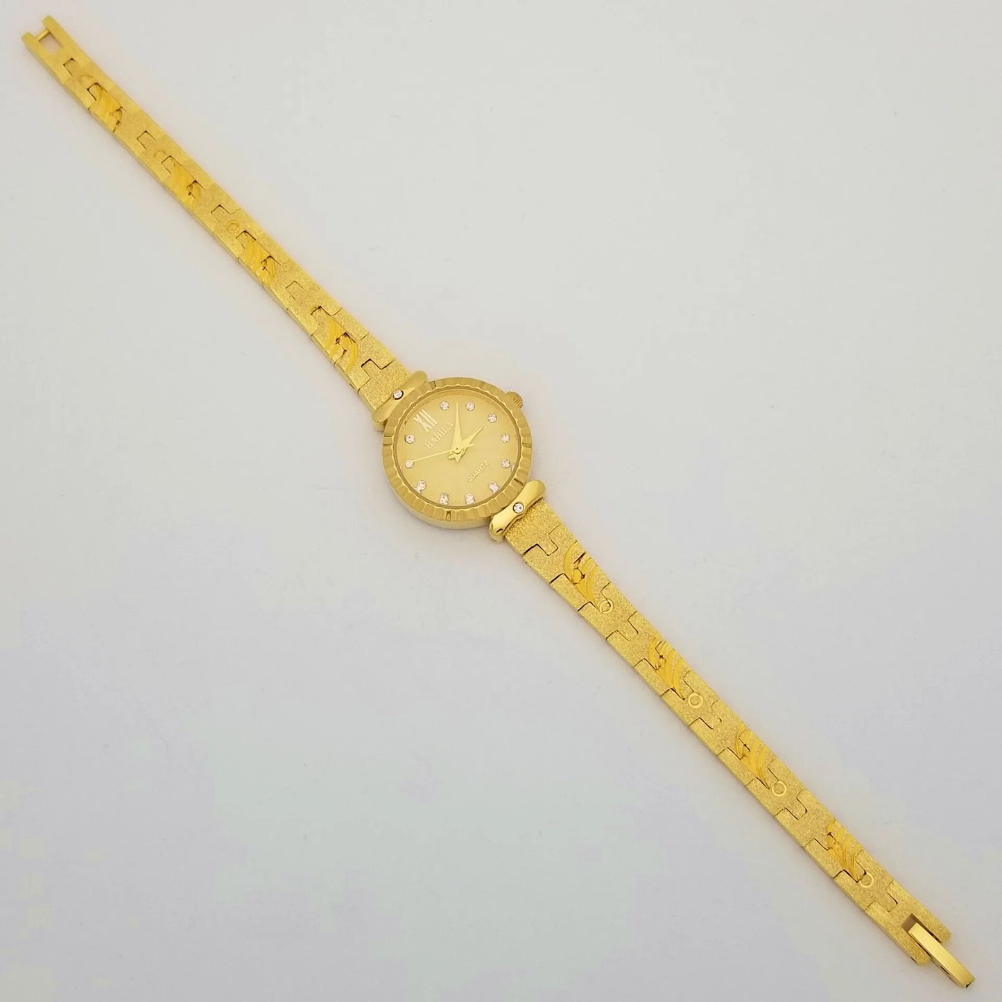 Babila Watch Stainless Steel with 24k Thick Plated Gold Decorations