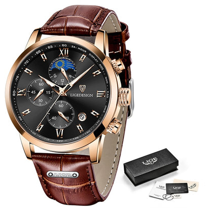 Lige Men's Watches Business Fashion Quartz