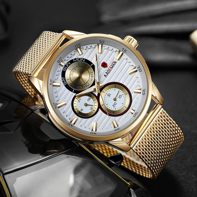 KADEMAN 9151 New Men Fashion Watches Luminous Clock Waterproof Luxury Brand  Stainless Steel Men Quartz Watches Relogio Masculino - AliExpress