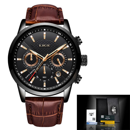 Lige Men's Watches Business Fashion Quartz