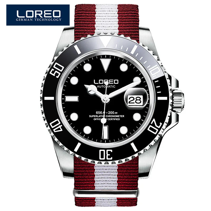 Loreo Waterproof Automatic Watch with Luminous dials