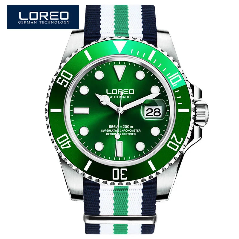 Loreo Waterproof Automatic Watch with Luminous dials