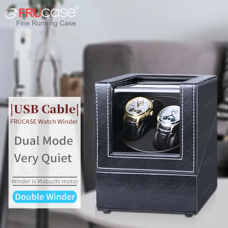 Automatic Watch Winder Box, holds 1 or 2 watches USB 2.0 powered