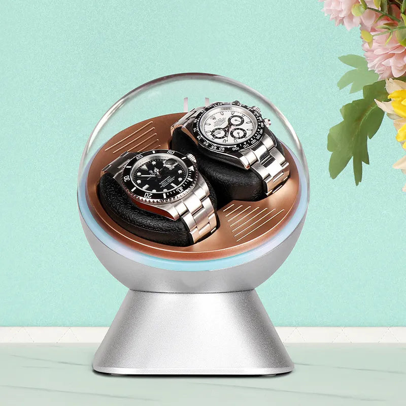 Automatic Watch Winder For two (2) watches, Battery and USB powered