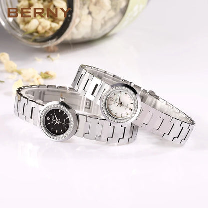 Berny Women Quartz Watch Stainless Steel Waterproof Sapphire