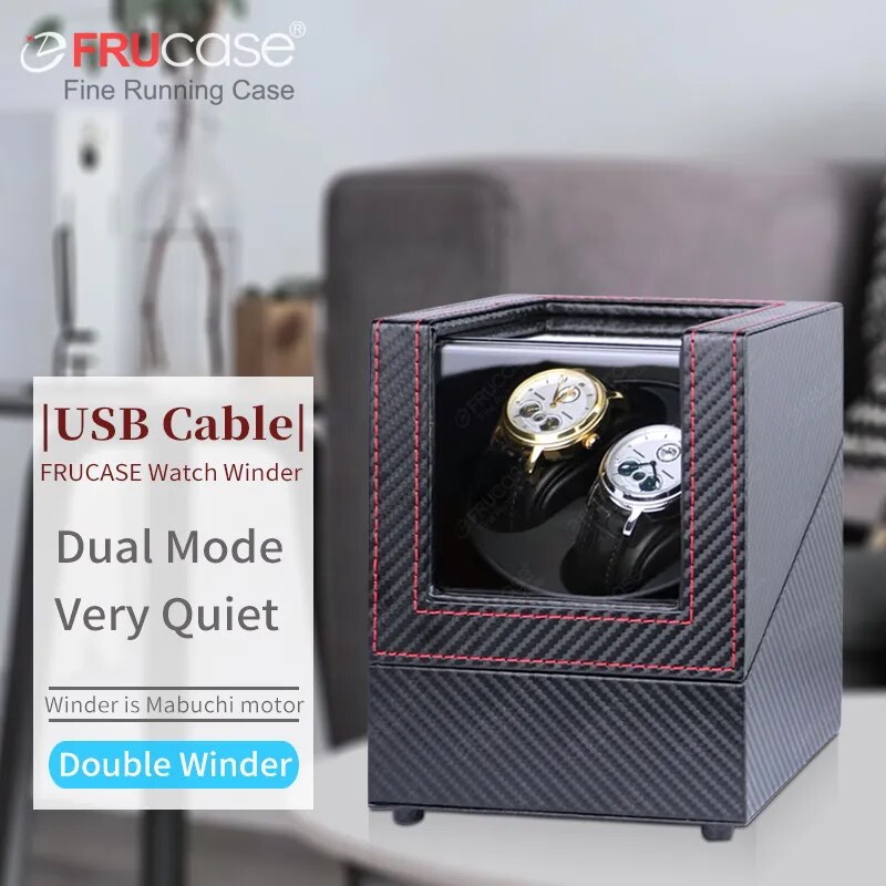 Automatic Watch Winder Box, holds 1 or 2 watches USB 2.0 powered