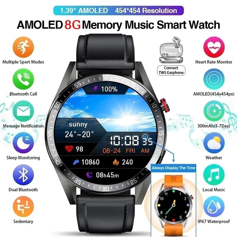 New for 2023! Bluetooth Call Smart Watch AMOLED 1.39 Inch Screen