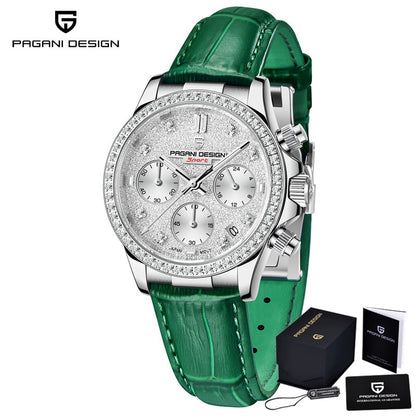 Pagani Design Chronograph Date Genuine Leather Quartz Watch