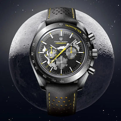 Pagani Design Moon Dark Men's Watch Quartz Watch, Chronograph, Sapphire Glass