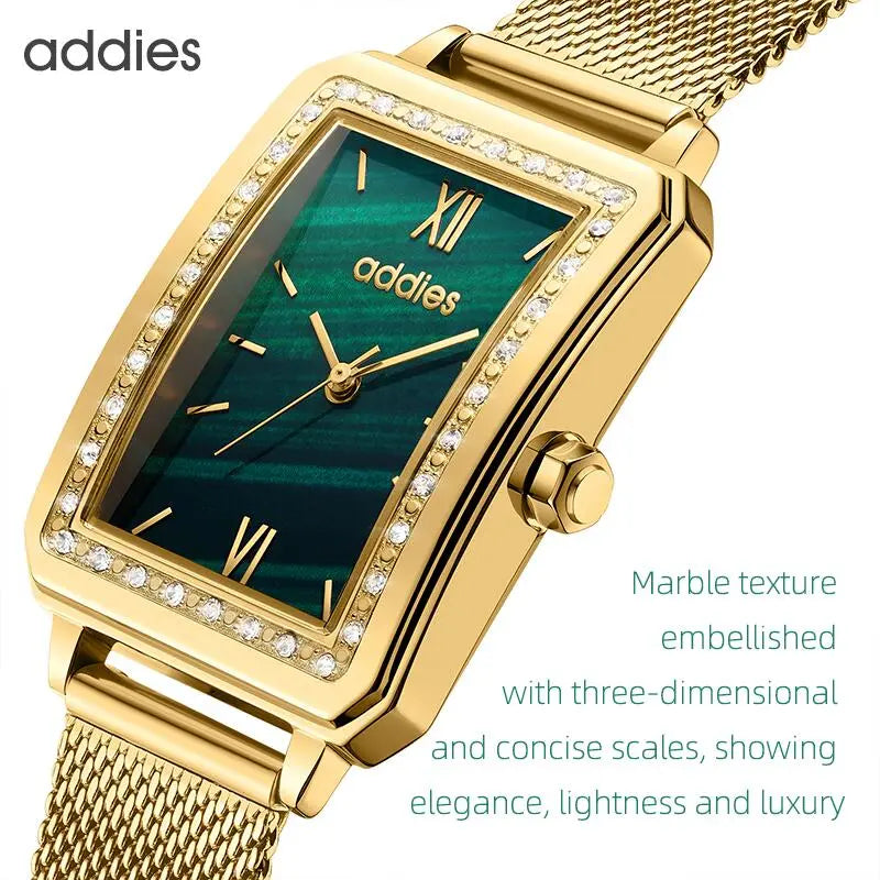 Addies Watch Green Face, Quartz Movement