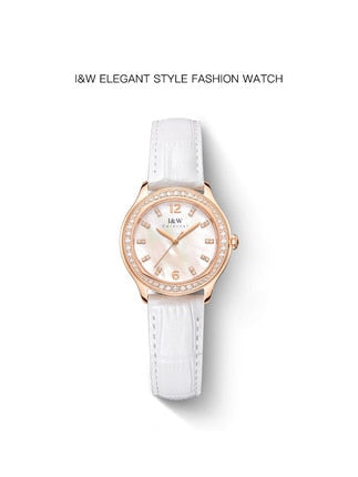 I&W  Women Luxury Dress Quartz Wristwatch Waterproof Sapphire