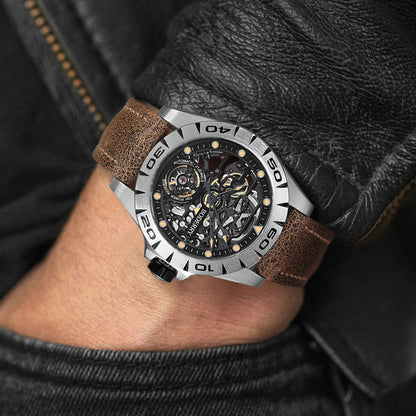 Boderry Skeleton Titanium Watch Automatic Waterproof Sapphire Glass