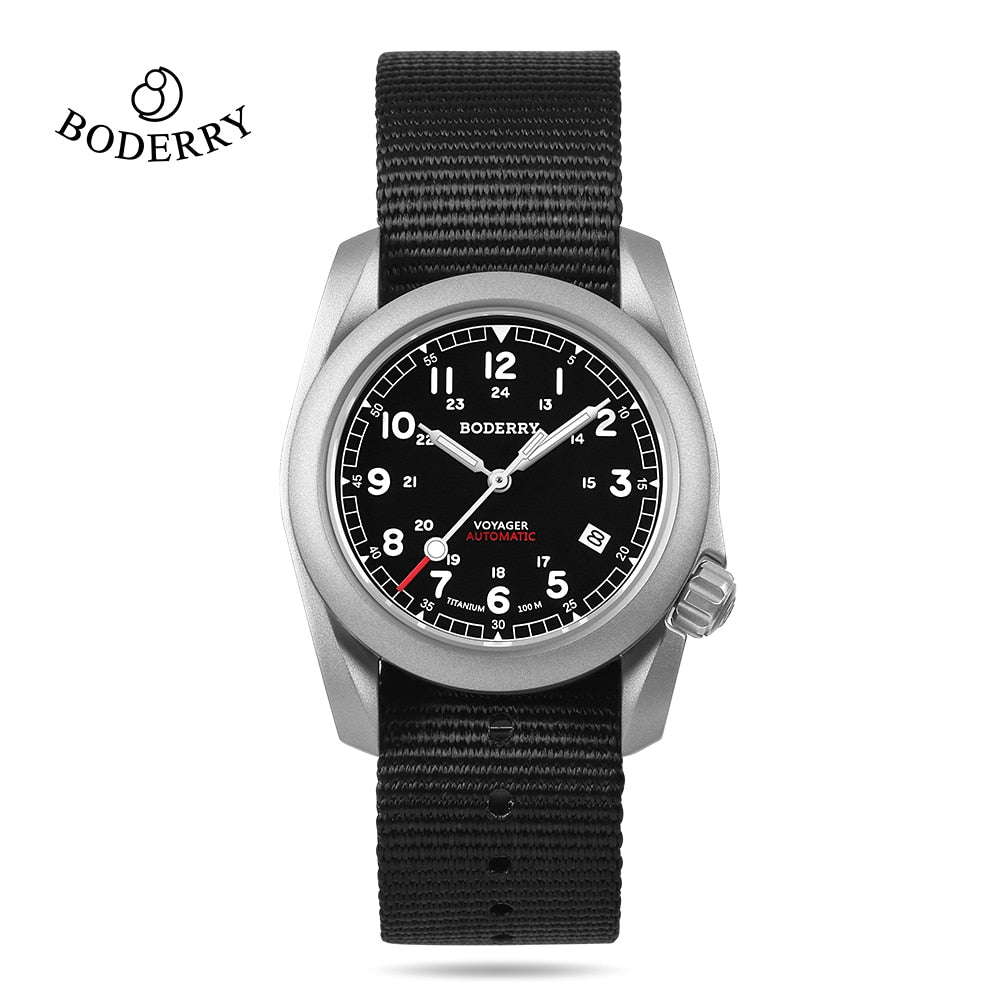 Boderry Field Watch: Titanium Automatic Watch