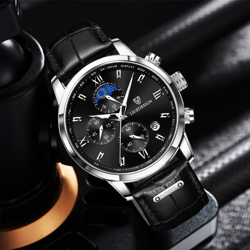 Lige Men's Watches Business Fashion Quartz