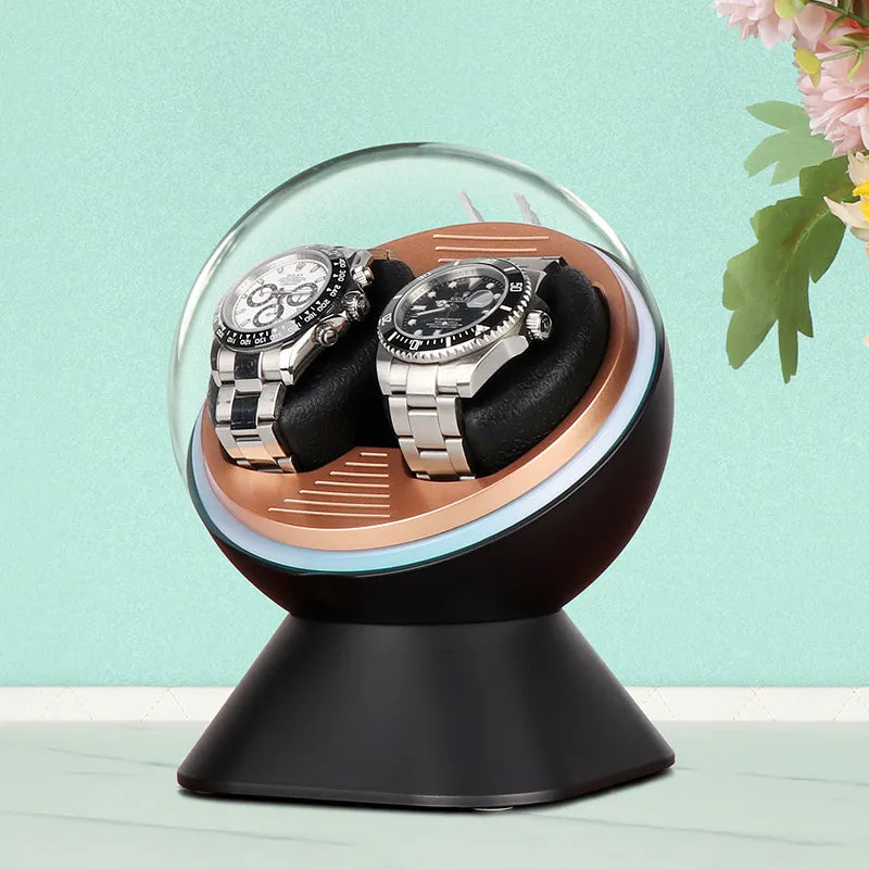 Automatic Watch Winder For two (2) watches, Battery and USB powered