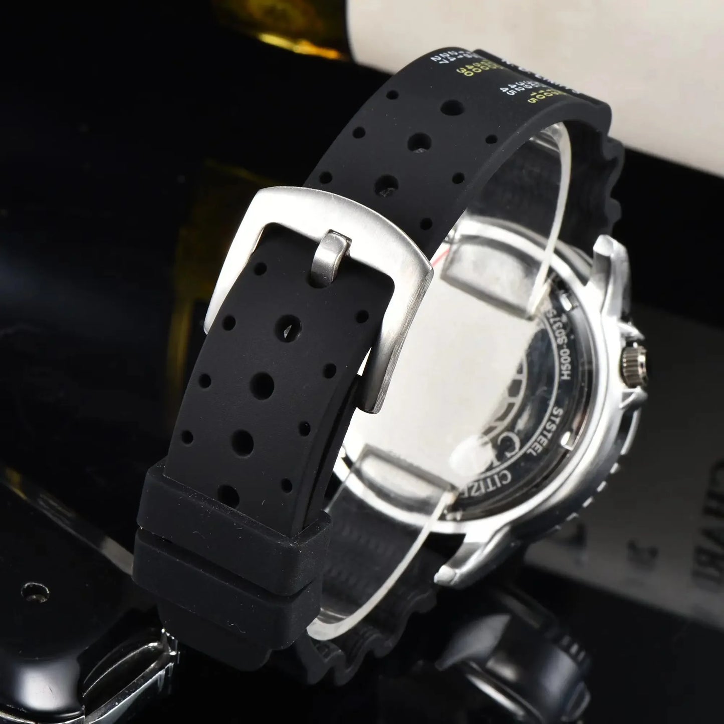 Citizen Sports Diving Watch Silicone Glass with Luminous Display Quartz