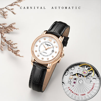 Carnival Mechanical  Automatic Watch Waterproof Crystal Sapphire