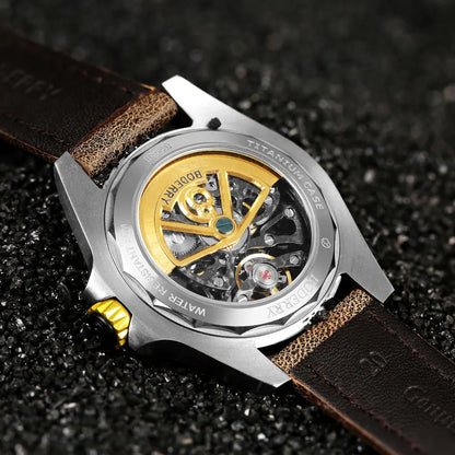 Boderry Skeleton Titanium Watch Automatic Waterproof Sapphire Glass