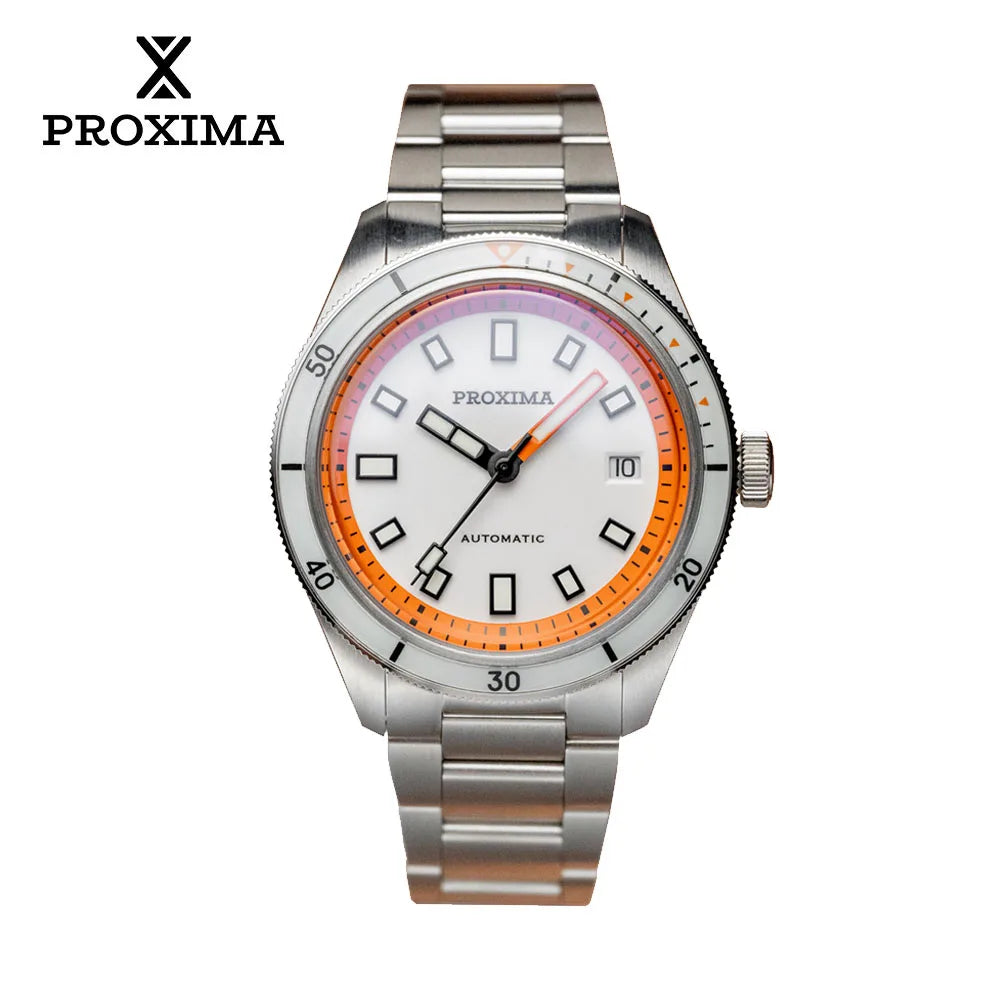 Proxima PX1703 Diver Watch Waterproof Stainless Steel Sapphire Bezel and Luminous display