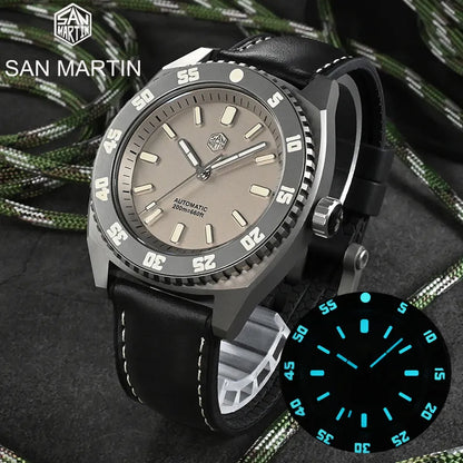 San Martin 43mm Grade 5 Titanium  Diver Watch Sapphire Glass Automatic Luminous display