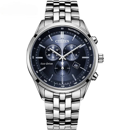 Citizen Ecology-Drive Watch Men's Three-eye Chronograph Quartz Waterproof