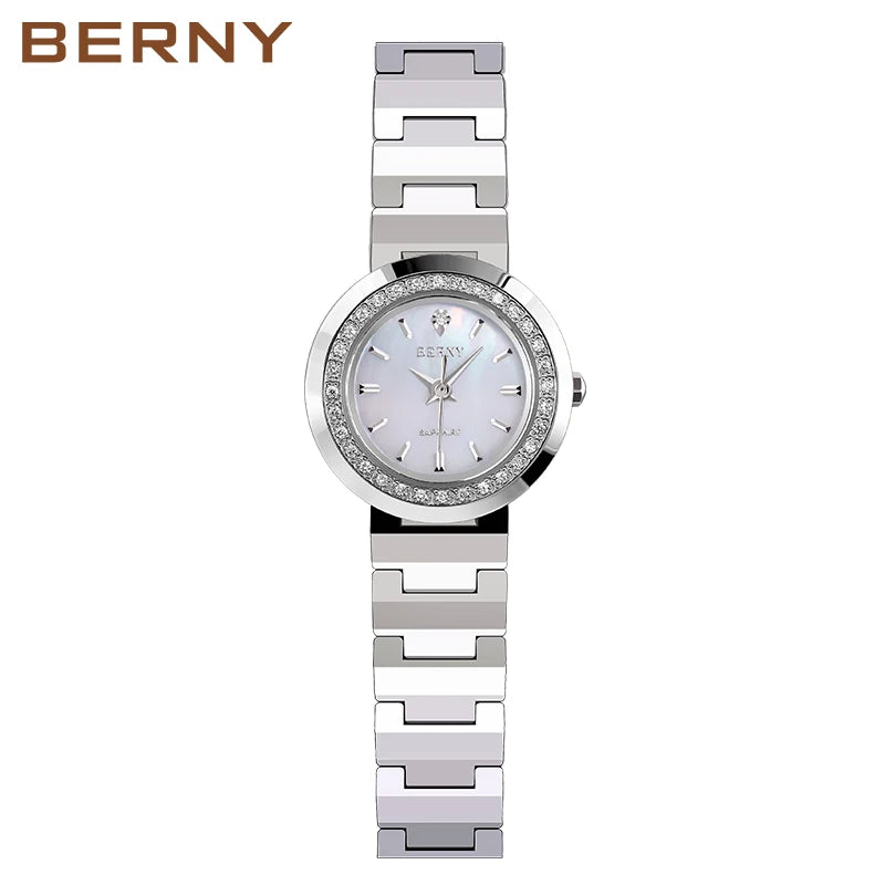 Berny Women Quartz Watch Stainless Steel Waterproof Sapphire