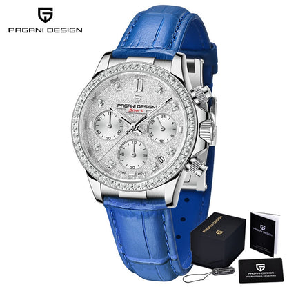 Pagani Design Chronograph Date Genuine Leather Quartz Watch