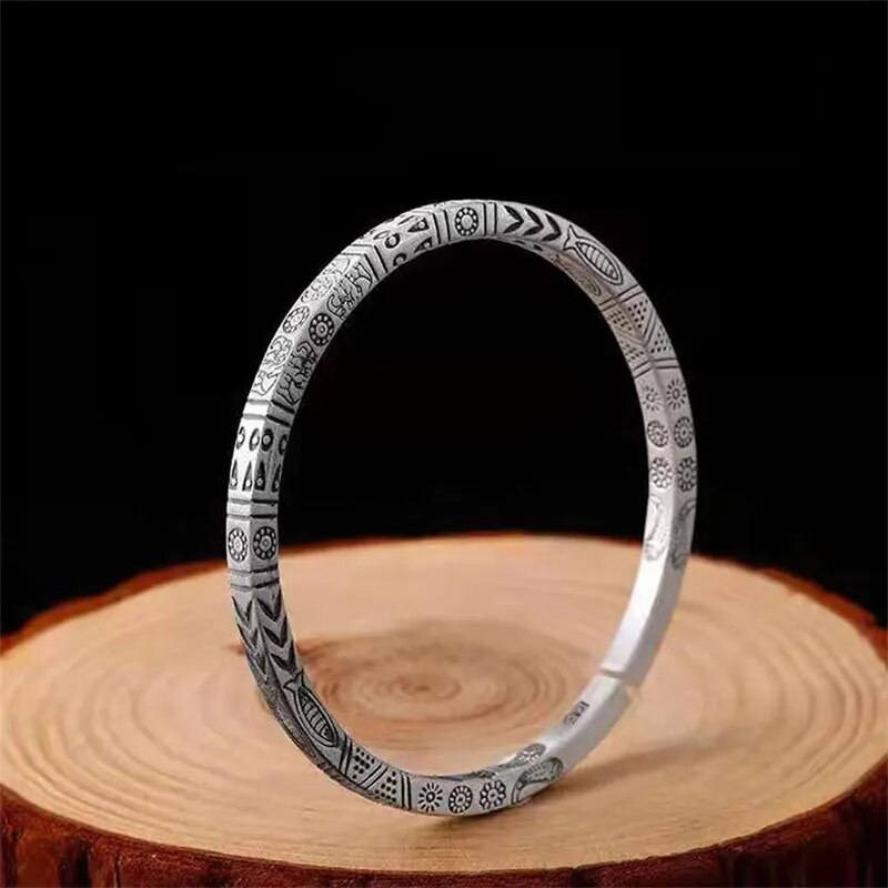 Totem Mobius Ring Bracelet Silver 999 Full Silver Vintage