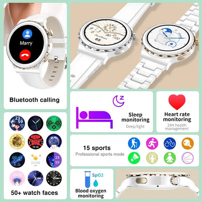智能手表时尚手环心率睡眠监测器适用于 IOS Android 蓝牙通话手表