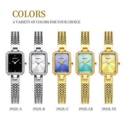 Berny Classy Gold Small Rectangle Watch