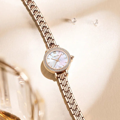 Colevkie Rose Gold Stainless Steel Watch Quartz Watch