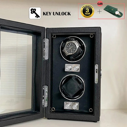 Automatic Watch Winder, IBBETON  Luxury High-End with Mabuchi Motor. Four or six watch winder.