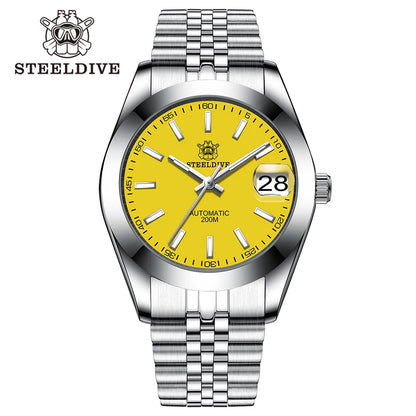 Steeldive Diver Watch1934 Retro Water Ghost Luxury Sapphire NH35 Men Automatic Watch Waterproof