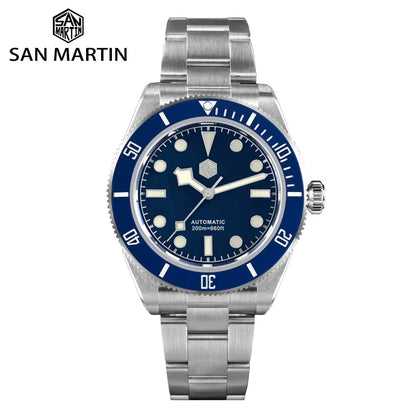 San Martin New Vintage BB58 NH35 40mm Diver Luxury Men Watch Automatic Mechanical