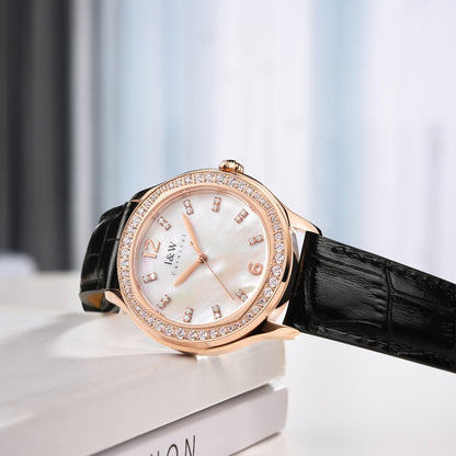 I&W  Women Luxury Dress Quartz Wristwatch Waterproof Sapphire